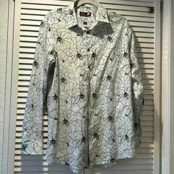 J. Ferrar Floral Casual Button-Down Shirts for Men - Picture 1 of 4